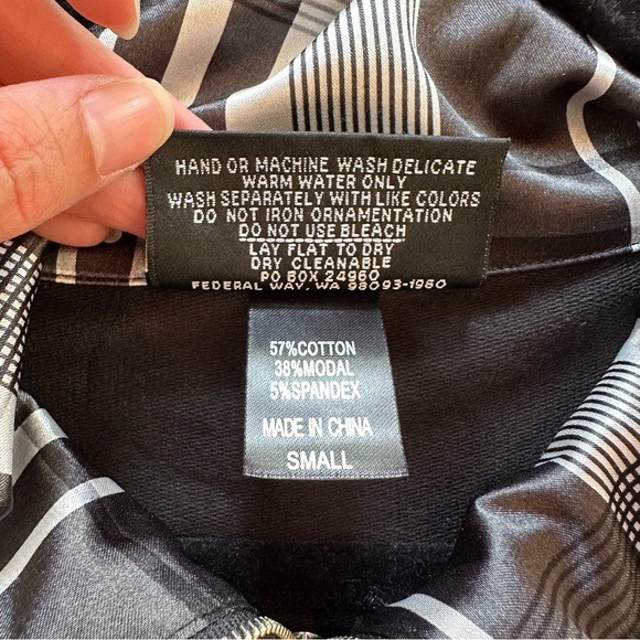 NWT Christine Alexander Black and Gray Plaid Cotton Blend Jacket Size Small - Picture 10 of 11